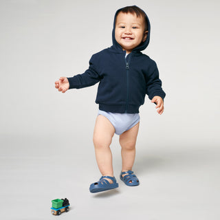 Organic Baby Zip Hoodie Samba (French Navy)