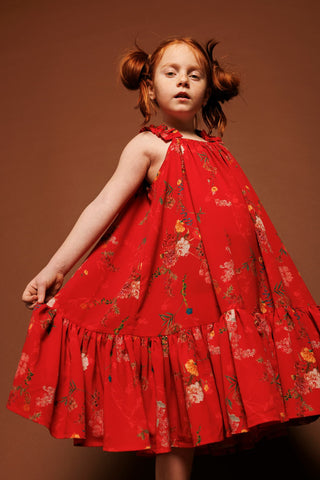 Red Floral Dress 139