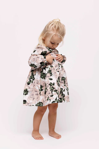 Beige Floral Baby Dress 851