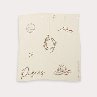 Zodiac Muslin Swaddle (Pisces)