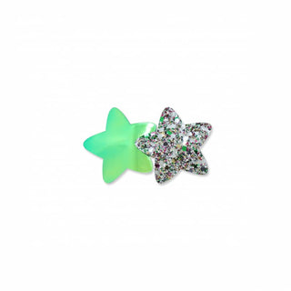 Glitter 2 Stars Hair Clip