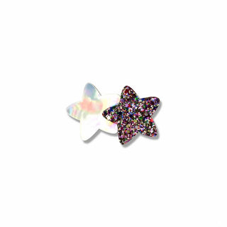 Glitter 2 Stars Hair Clip