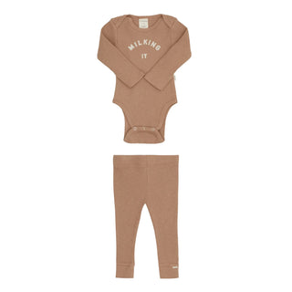 Milking It Bodysuit Set (Chocolate)