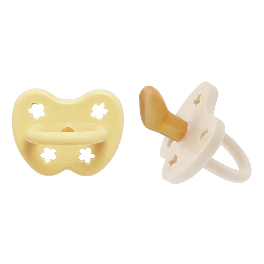 Pacifier 2-pack 3-36 months Orthodontic (Pale Butter & Milky White)