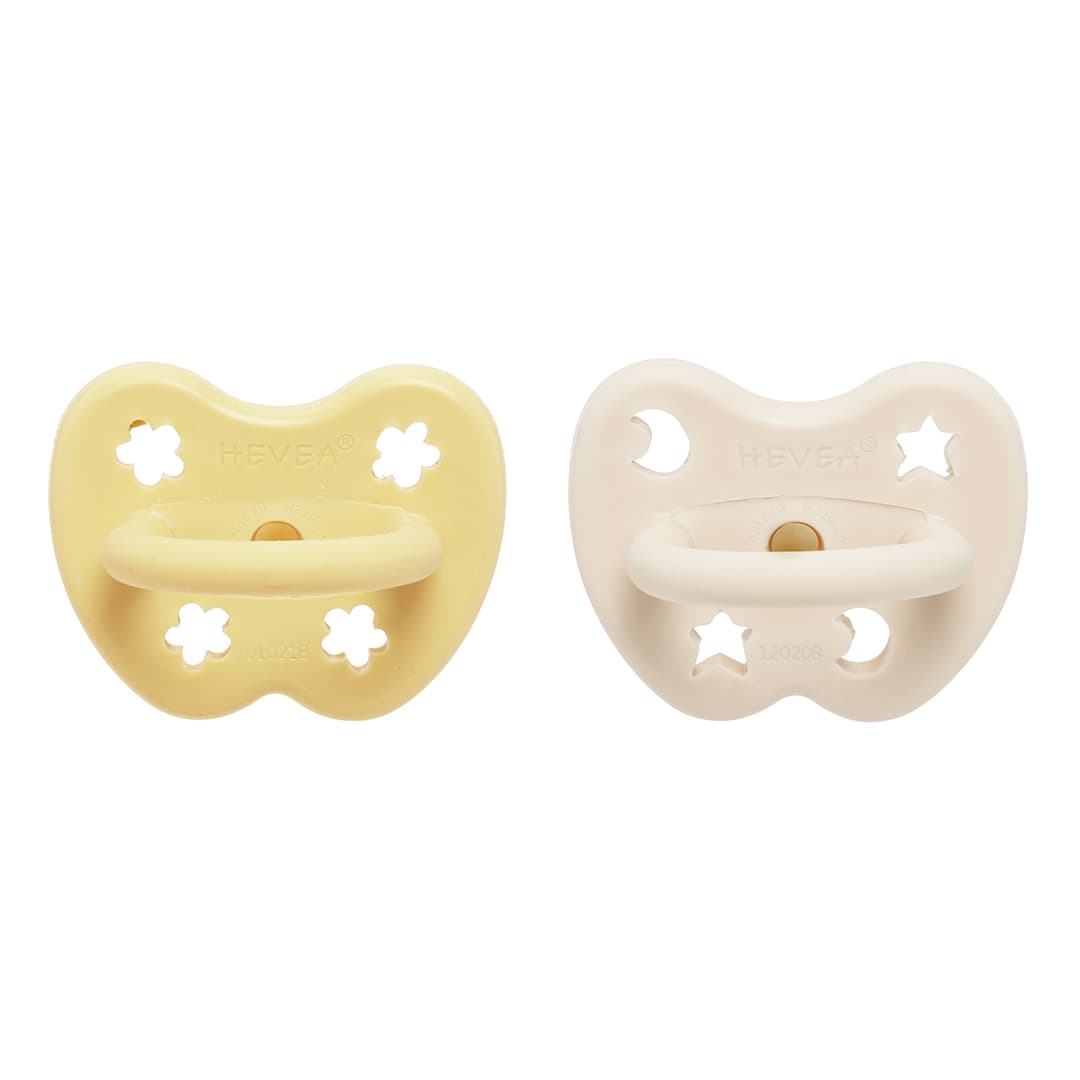 Pacifier 2-pack 3-36 months Orthodontic (Pale Butter & Milky White)