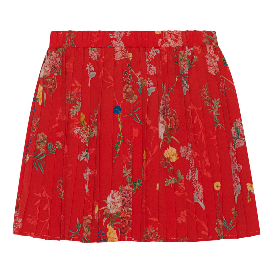 Red Floral Skirt 206