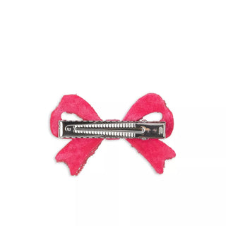 2 Pack Pearly Bow Hair Clips (Bubble Gum)