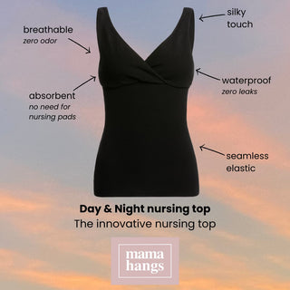 Day & Night Breastfeeding Top (Black)