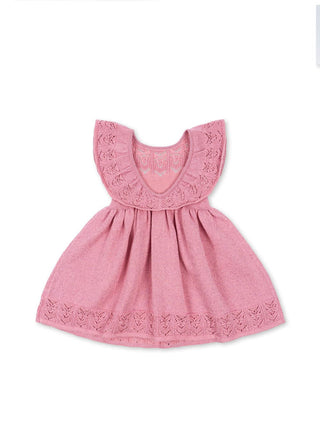 Cabby Knit Dress (Powder Pink)