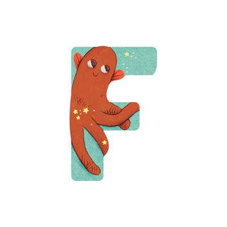 Wooden letter 'F'