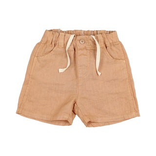 Linen Bermuda Shorts (Caramel)