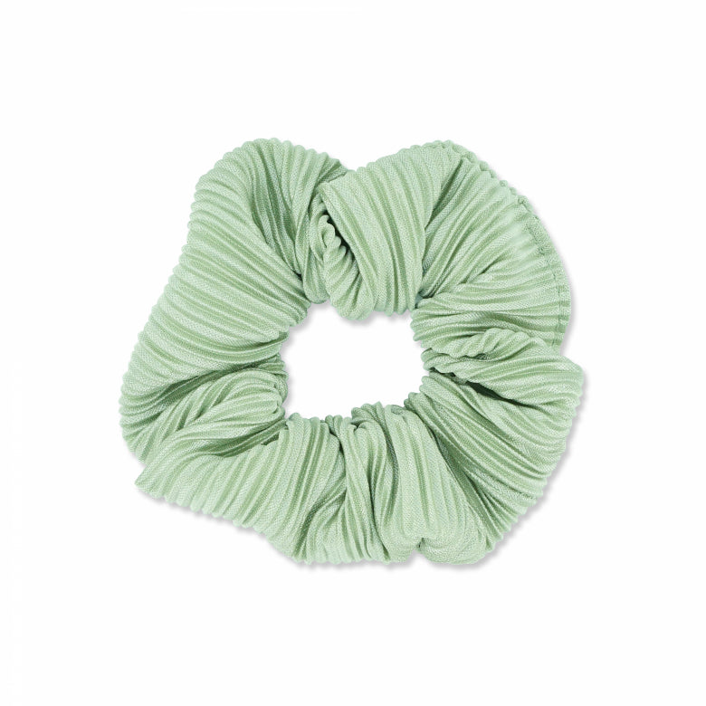 Mini Pleated Scrunchie (Green)