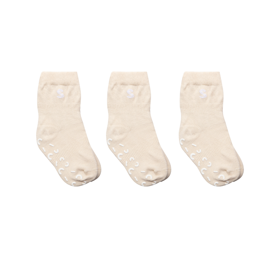 3-Pack Anti-Slip Socks (Shell)
